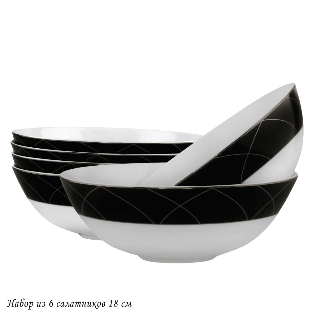 145-427 Набор из 6 салатников 18см PANDORA в под.уп.(х6)Костяной фарфор - Lenardi фото 2