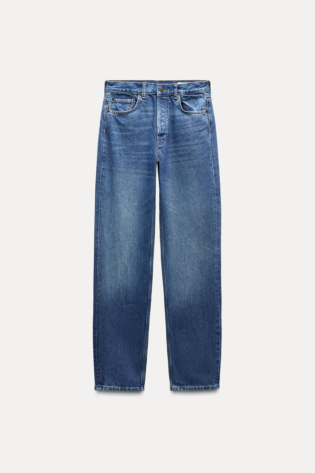 ZW COLLECTION STRAIGHT-LEG MID-RISE JEANS - Zara фото 4