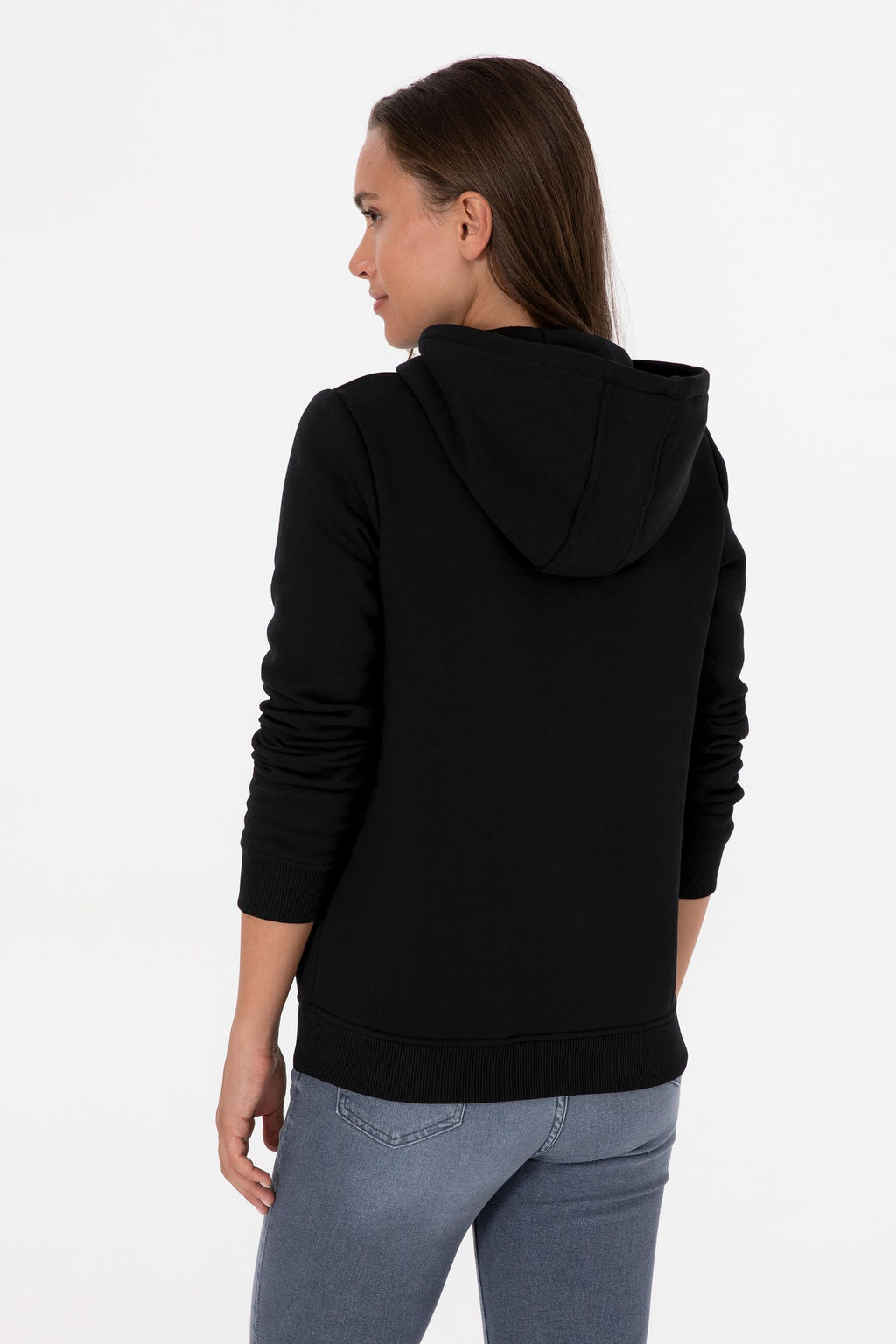 Kad_n Siyah _ardonlu Kap__onlu Basic Sweatshirt - U.s. polo assn фото 5