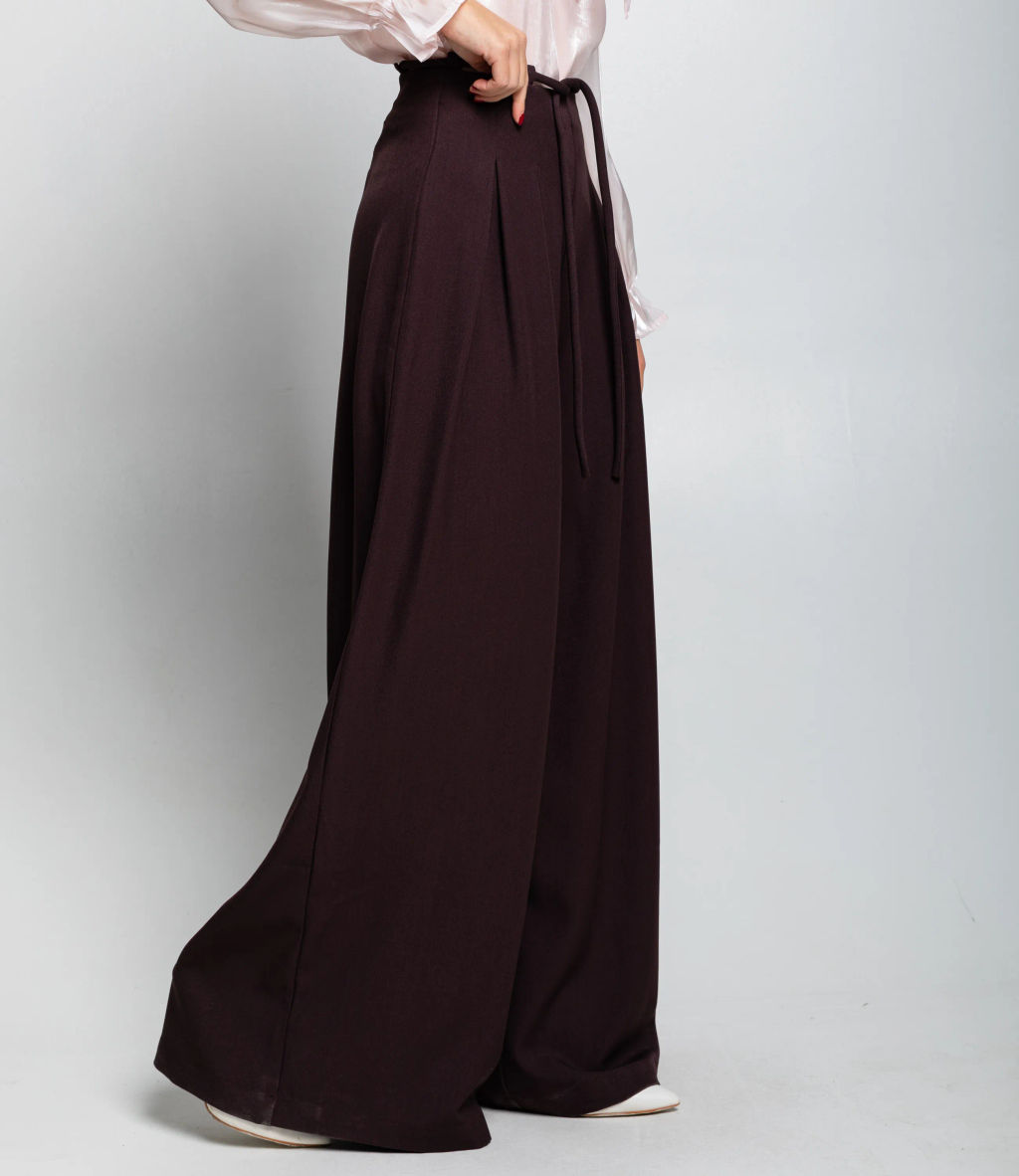 Брюки #КТ16301-2, шоколадный