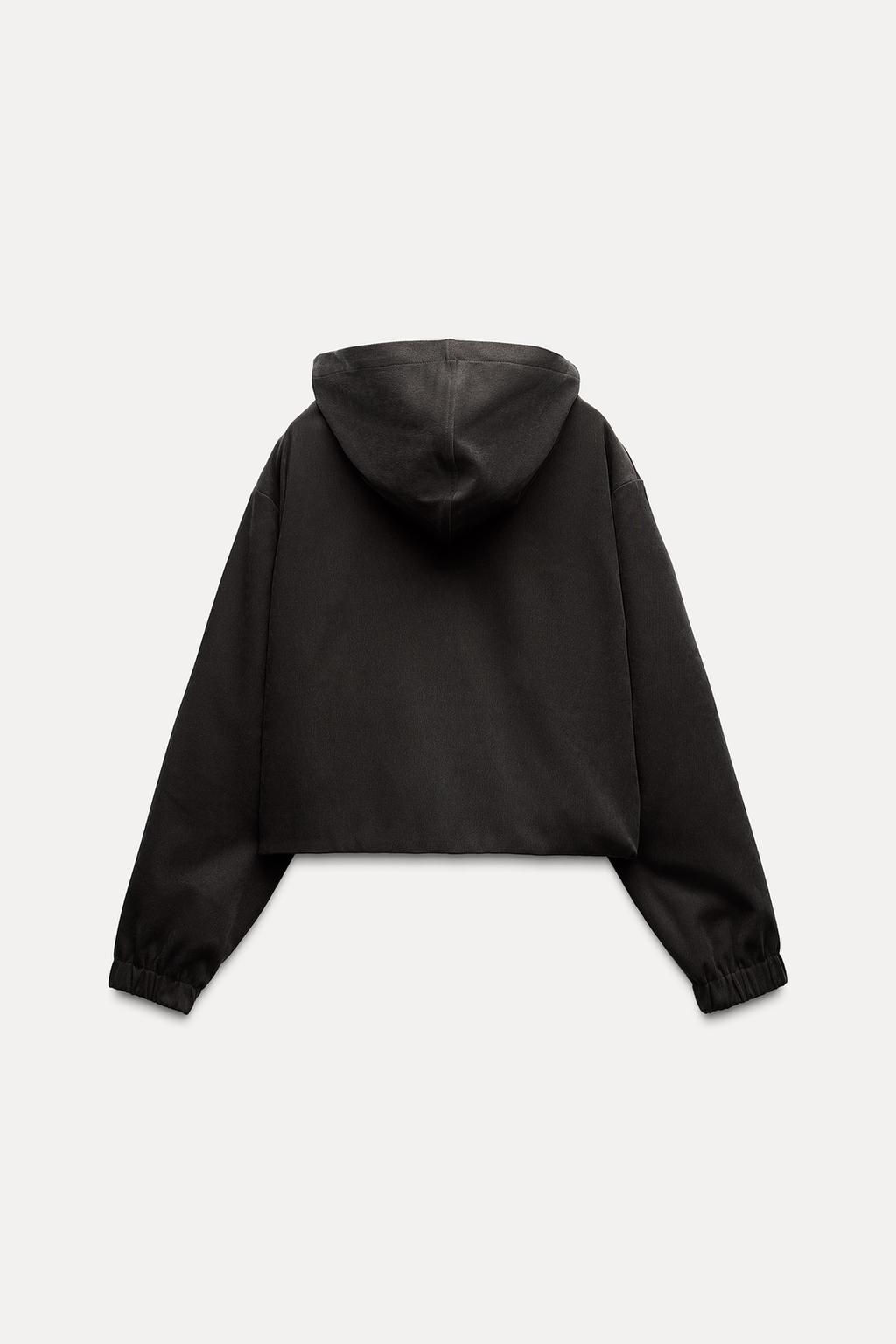 TEXTURED BOMBER JACKET WITH HOOD - Zara фото 5