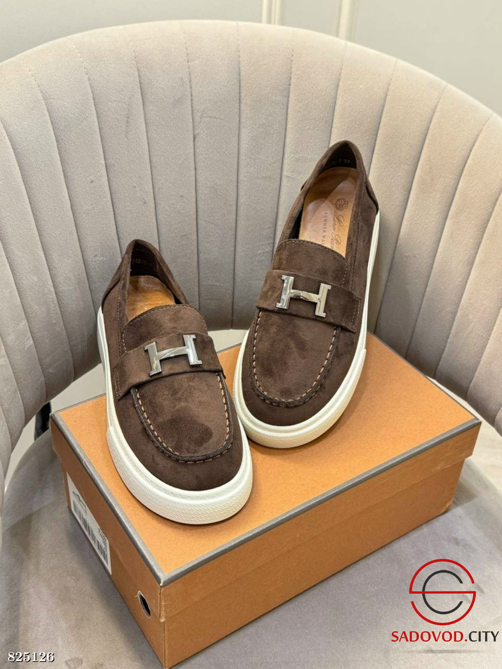 Лоферы женские из замши