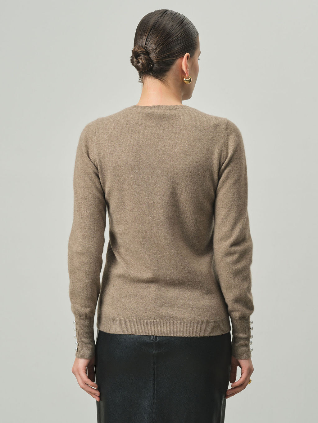 Джемпер из кашемира 01128 капучино