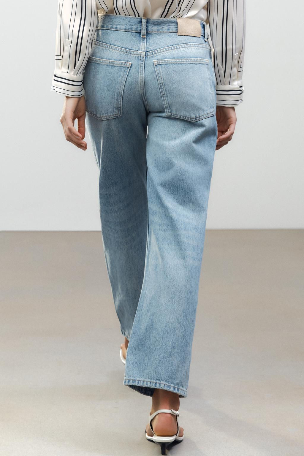 ZW COLLECTION CROPPED STRAIGHT HIGH-WAIST JEANS - Zara фото 13