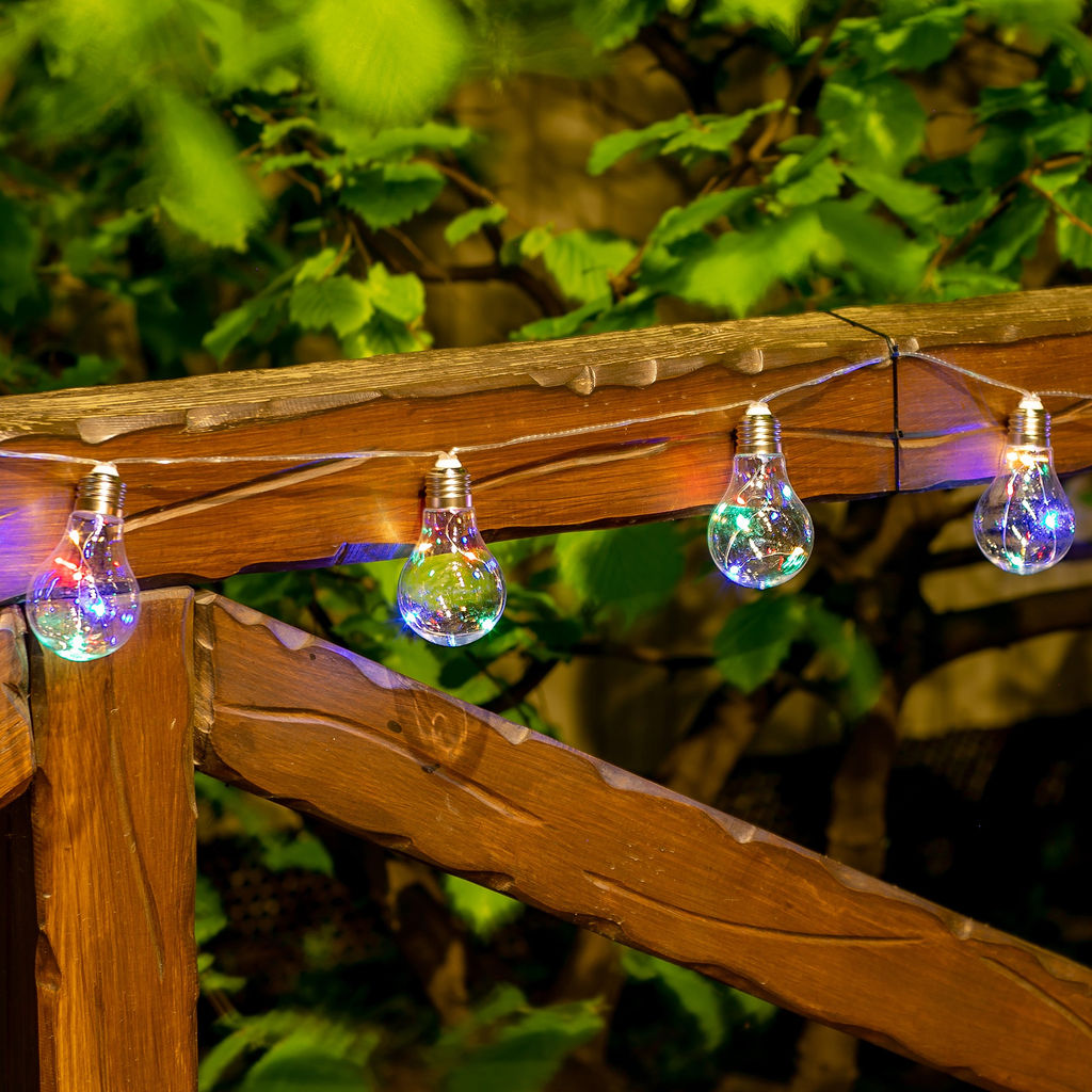 USL-S-126/PT4000 BULBS Садовая гирлянда на солнечной батарее Лампочки. 40 светодиодов. Разноцветный свет. 1*АA Ni-Mh аккумулятор в/к. IP44. TM Uniel