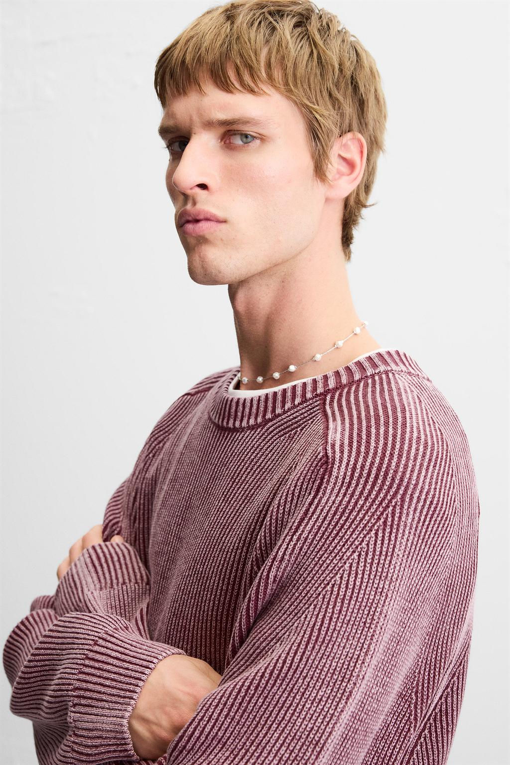 FADED TEXTURED SWEATER - Zara фото 22