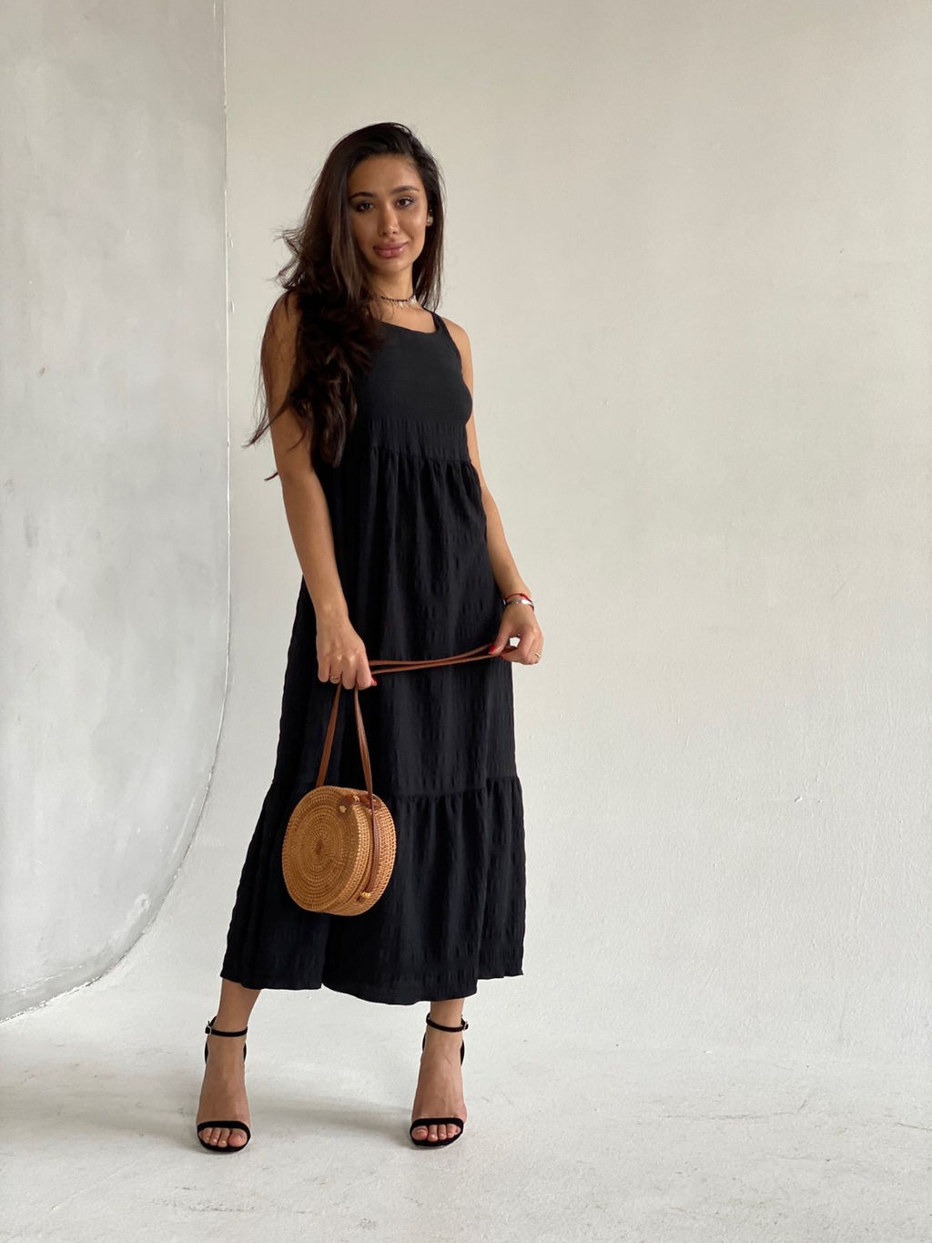 Martichelli Сарафан длинный чёрный  фото 5