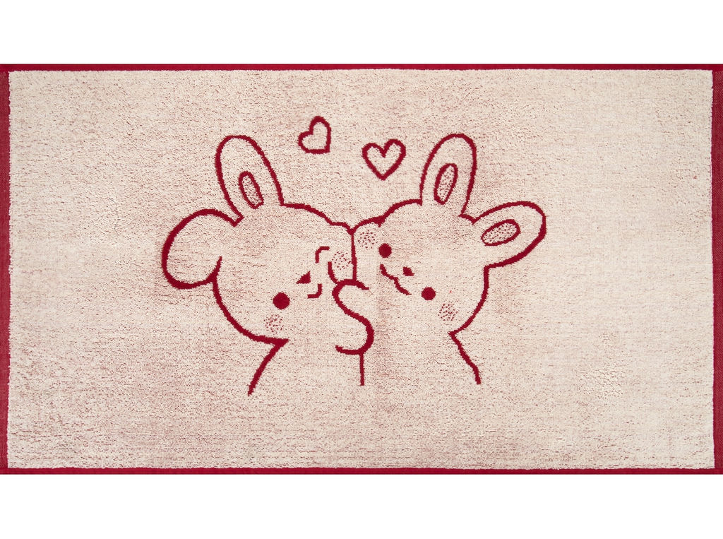 6с103.412ж1 Обнимашки(бордо) Полотенце махровое 50х90см