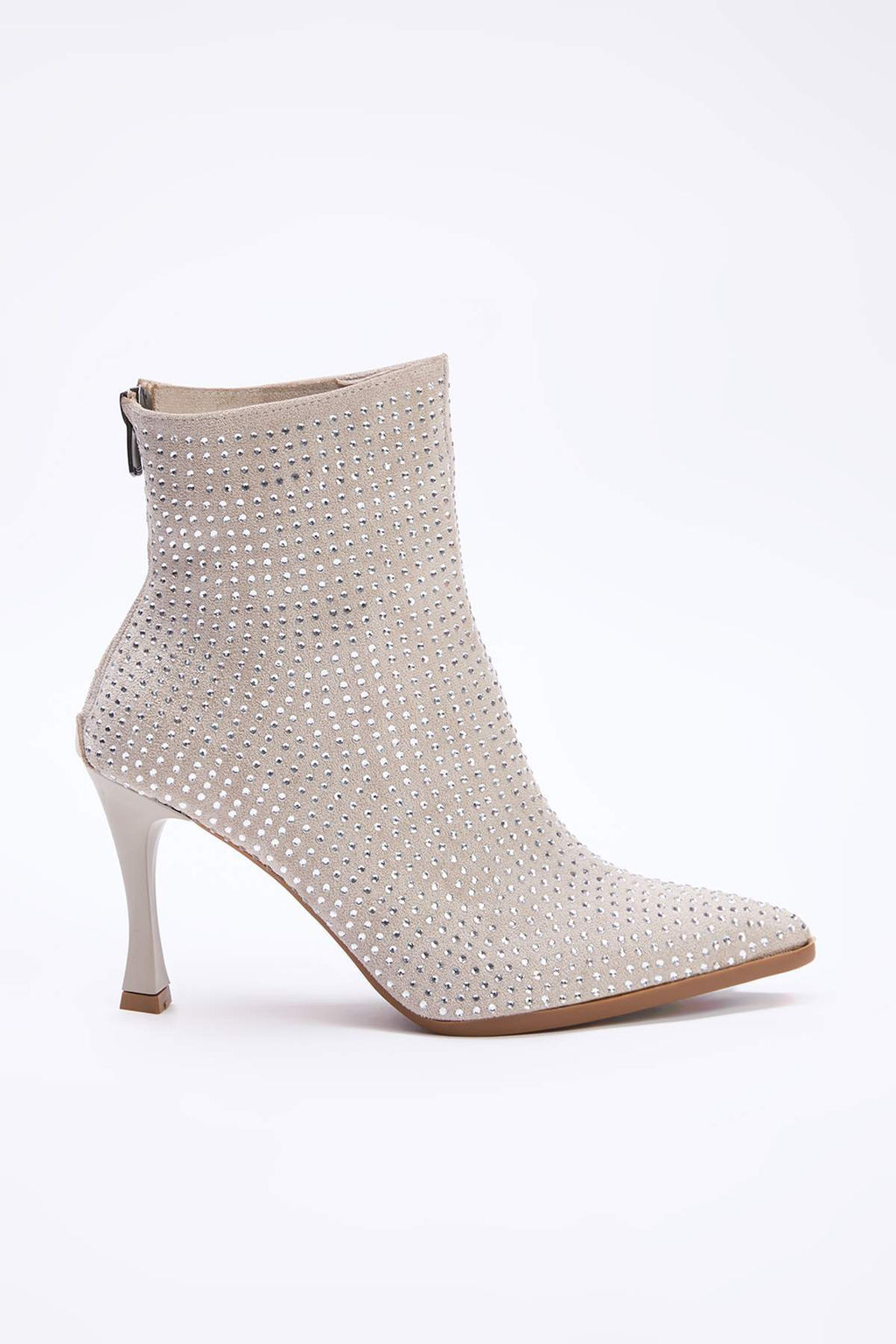 Bej Tasl? Kad?n 9 cm Ince Topuklu Bot TAKAW26BO00118