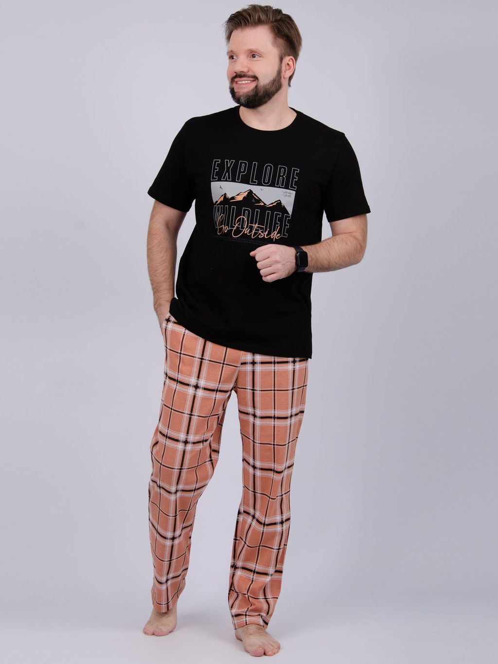 Пижама "Альпы 2" брюки, трикотаж