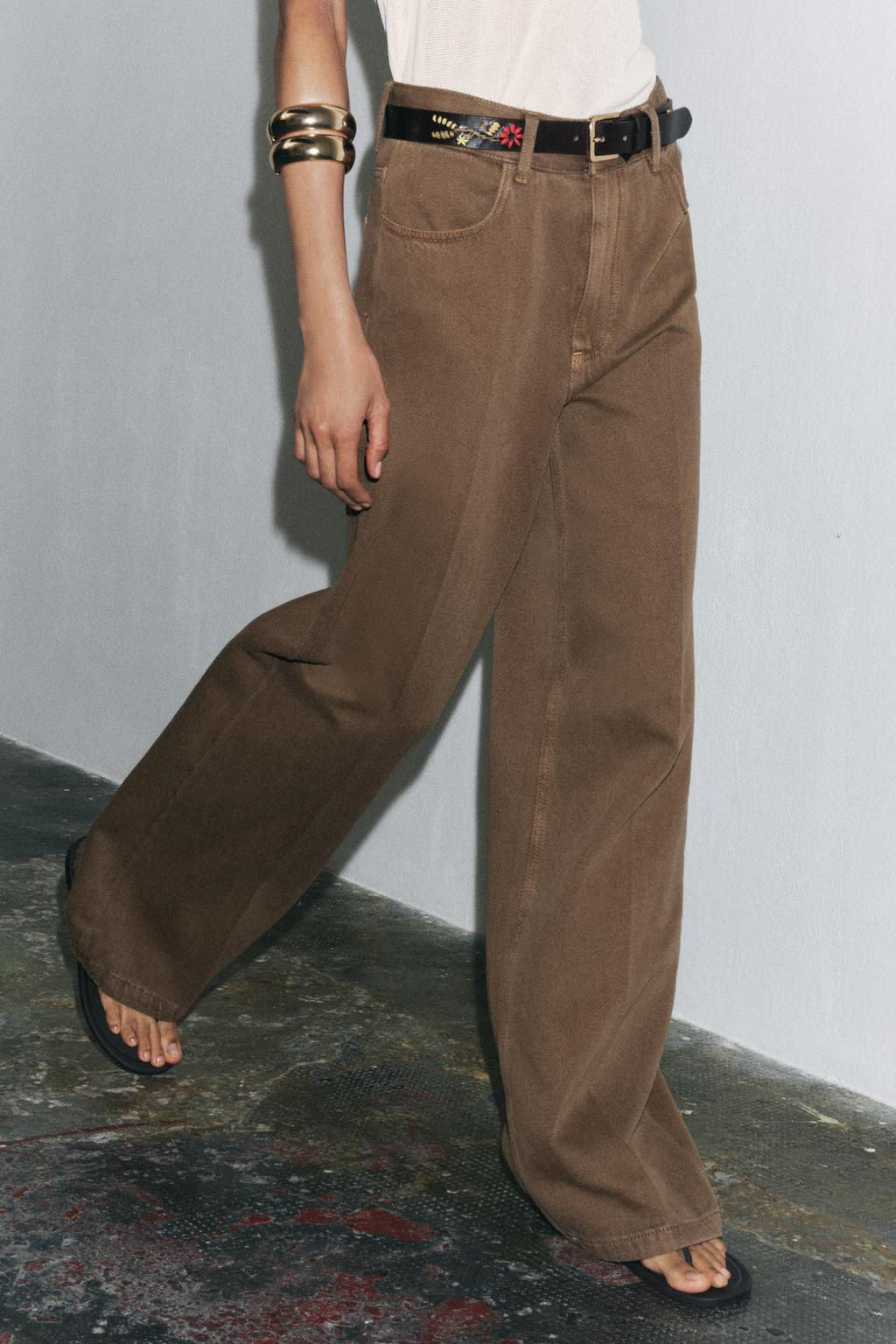 ZW COLLECTION HIGH-WAIST WIDE-LEG JEANS - Zara фото 2