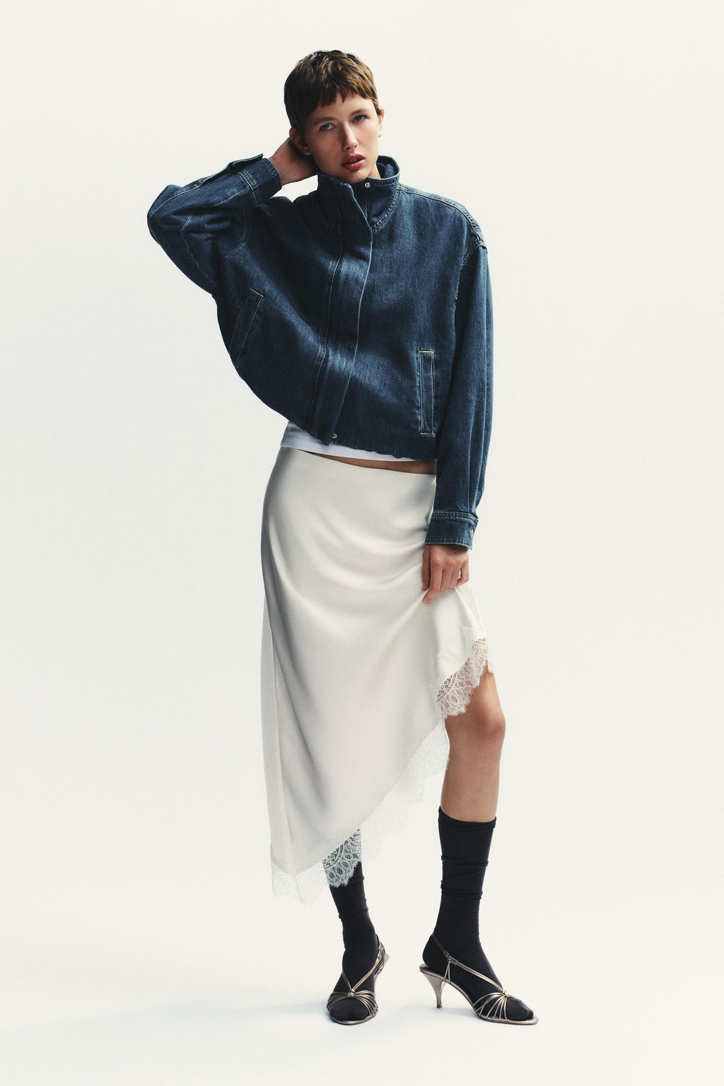 SATIN LACE SKIRT - Zara фото 10
