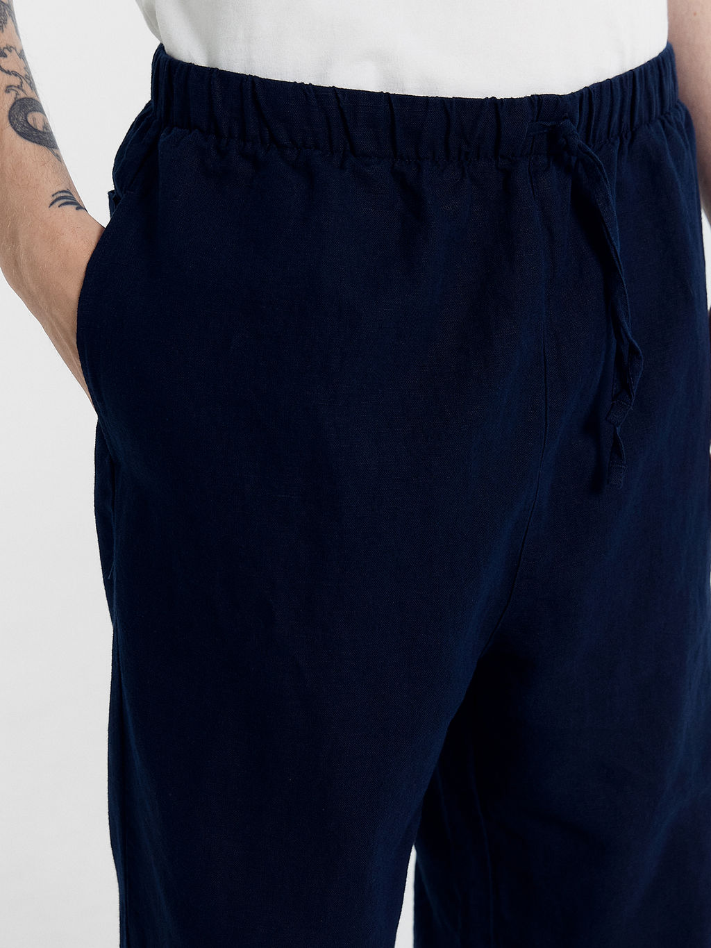 Брюки мужские темно-синие из хлопка и льна т.синий 181259-1 - Mark formelle фото 4