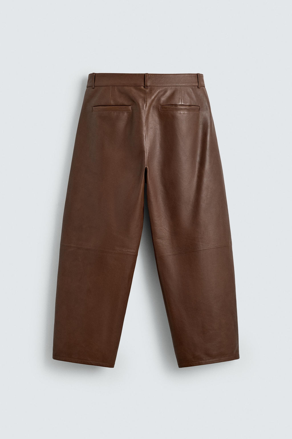 LEATHER BALLOON FIT TROUSERS - Zara фото 16