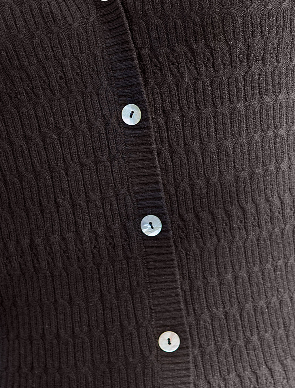 Кардиган тонкой ажурной вязки из хлопка и вискозы - Vilatte фото 2