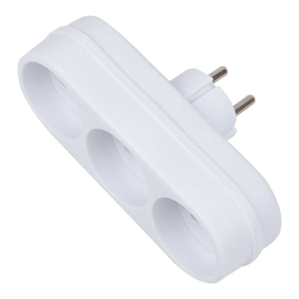 S-ES3-16O WHITE Разветвитель сетевой, б/з. 3 гнезда. 16А, 3500Вт. Белый. ТМ Uniel