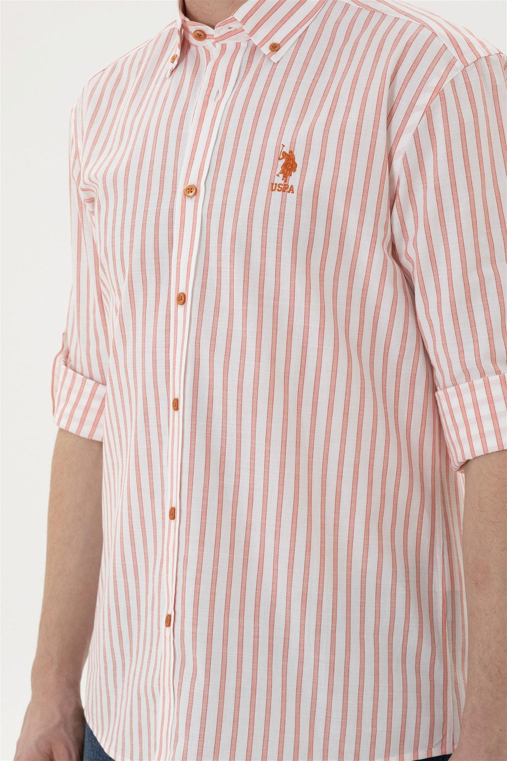 Мужская рубашка с длинным рукавом RED - U.s. polo assn фото 6