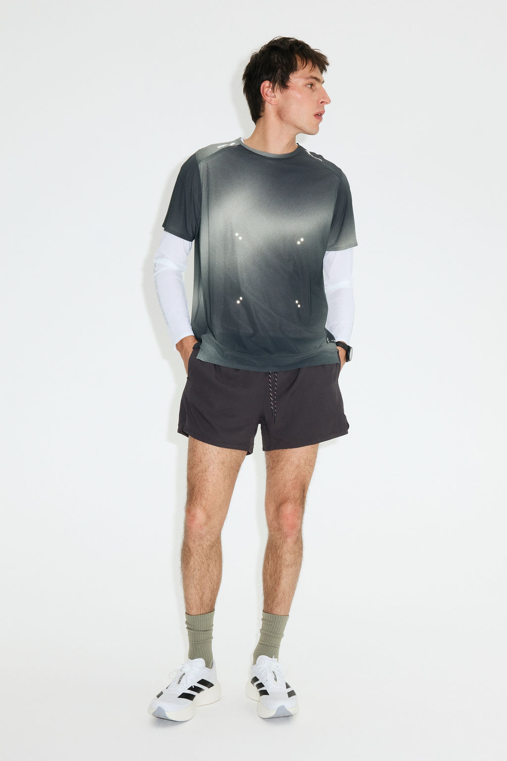 Pantal?n corto de running Lightweight Quick Dry - H&m фото 10