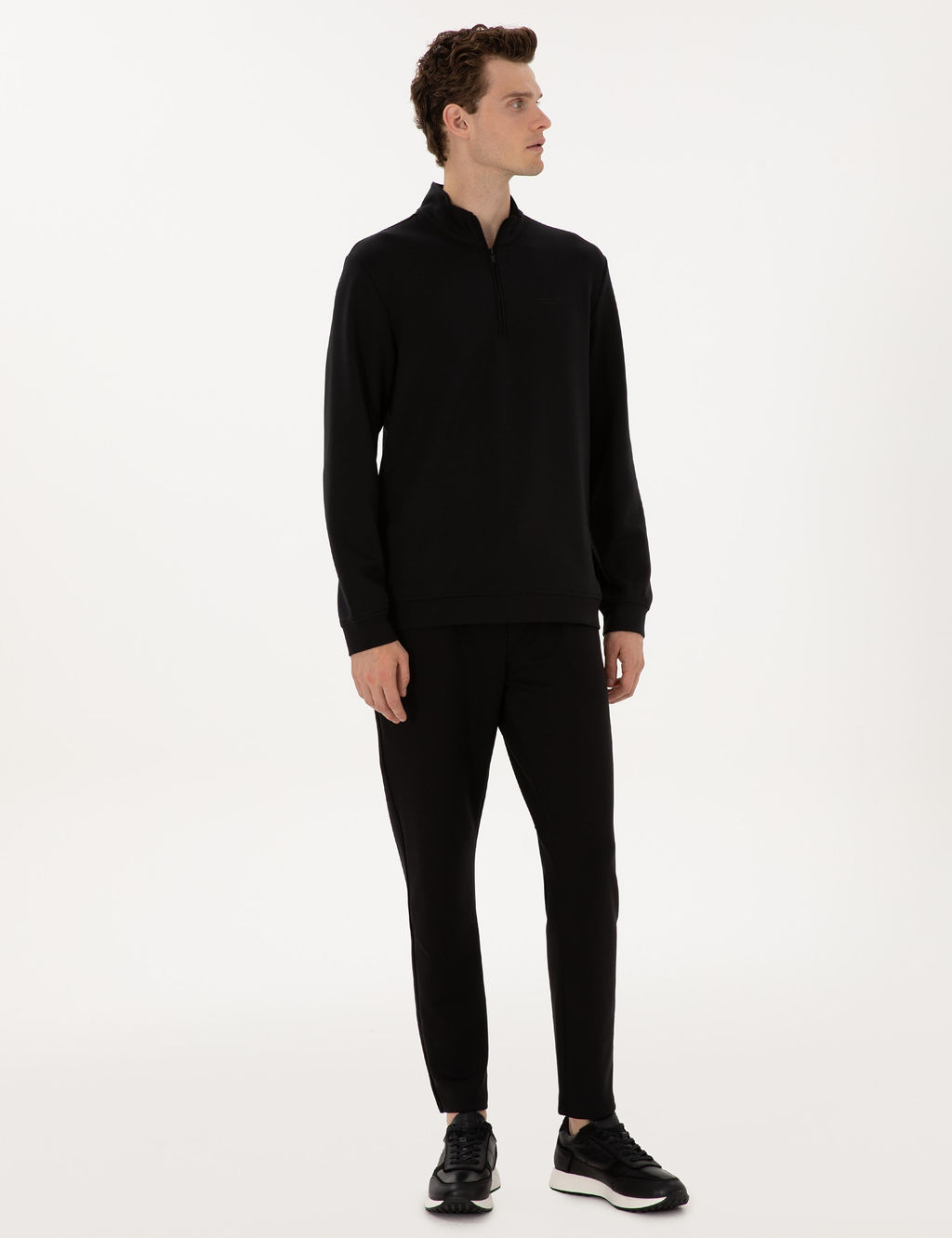Siyah Regular Fit Sweatshirt - Pierre cardin фото 4