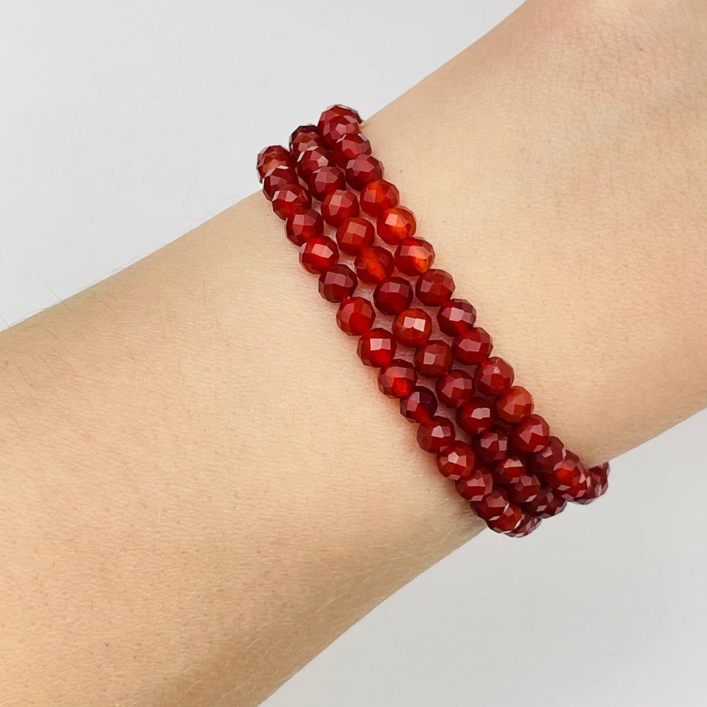 Бусины для украшений из Сердолика (95 бусин)