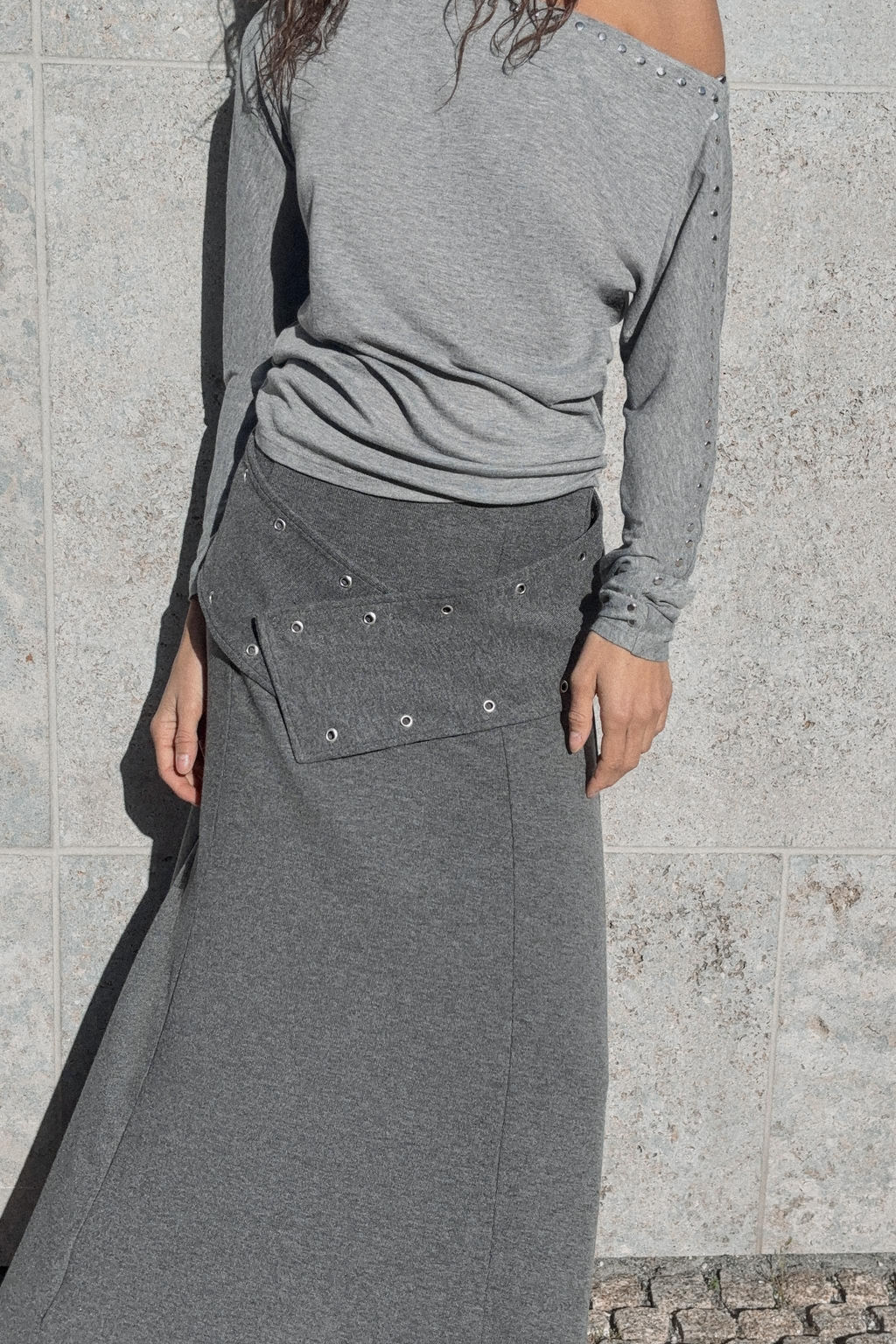 SOFT STUDDED MIDI SKIRT - Zara фото 3