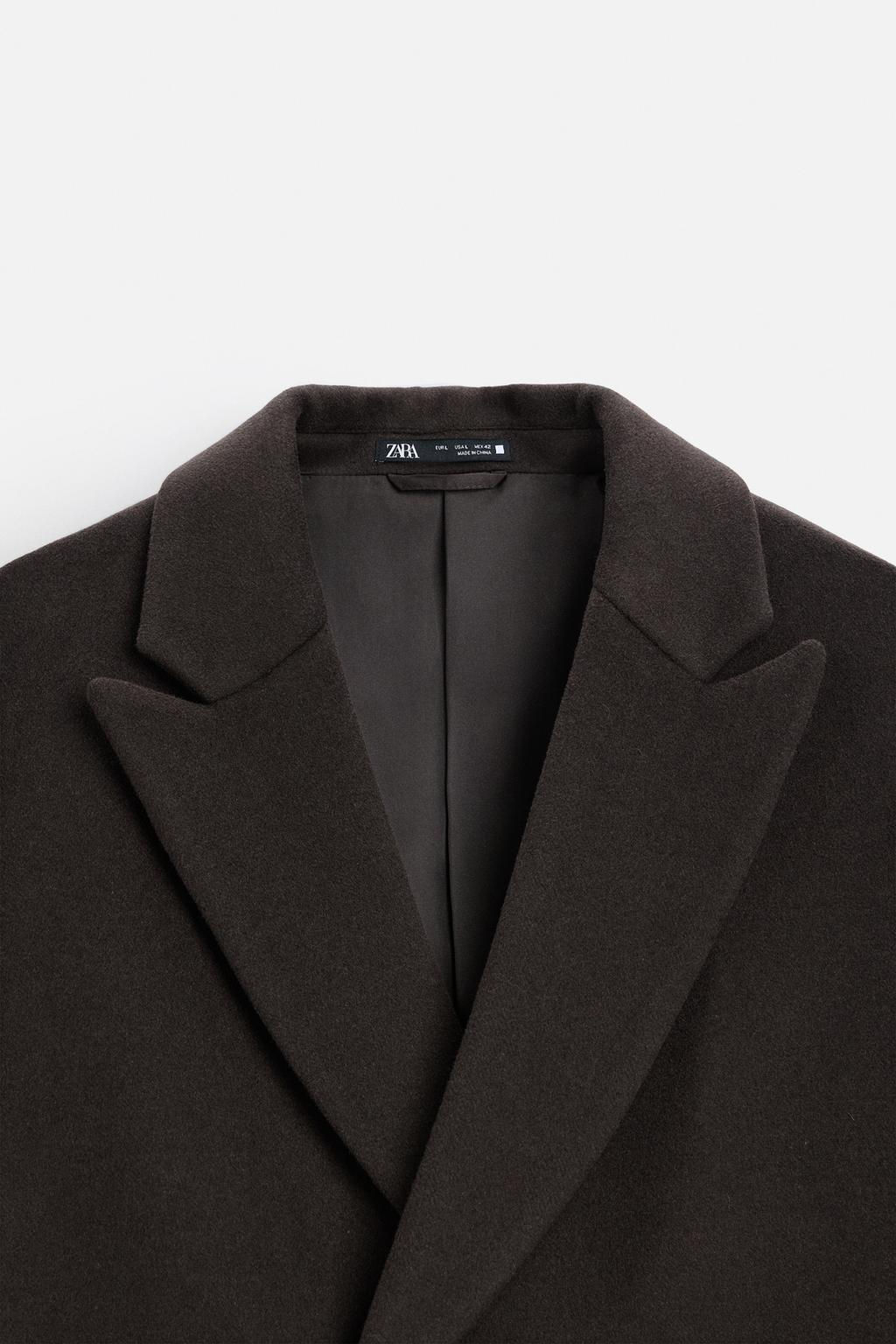 WOOL BLEND DOUBLE-BREASTED COAT - Zara фото 9