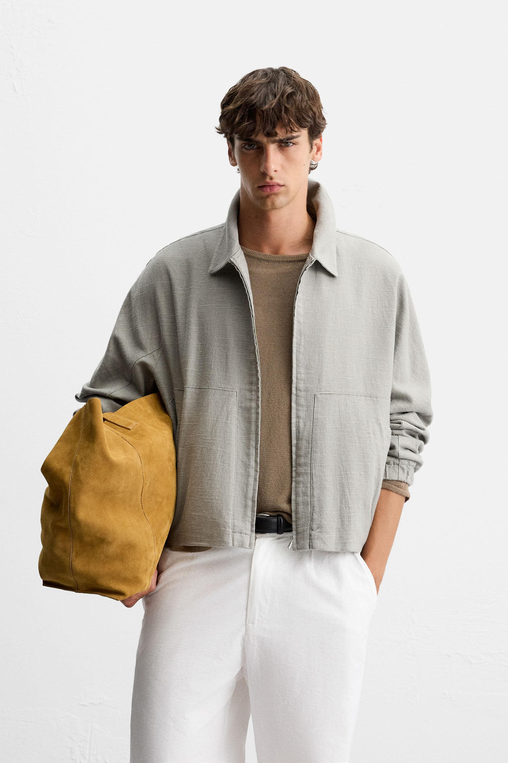 LINEN/COTTON TEXTURED JACKET - Zara фото 2
