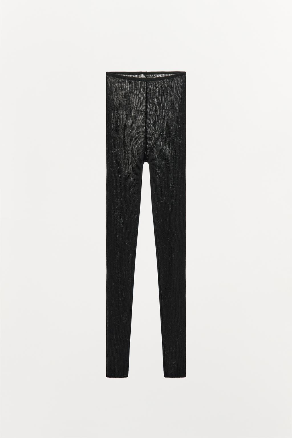 RIBBED FINE KNIT TROUSERS - Zara фото 4