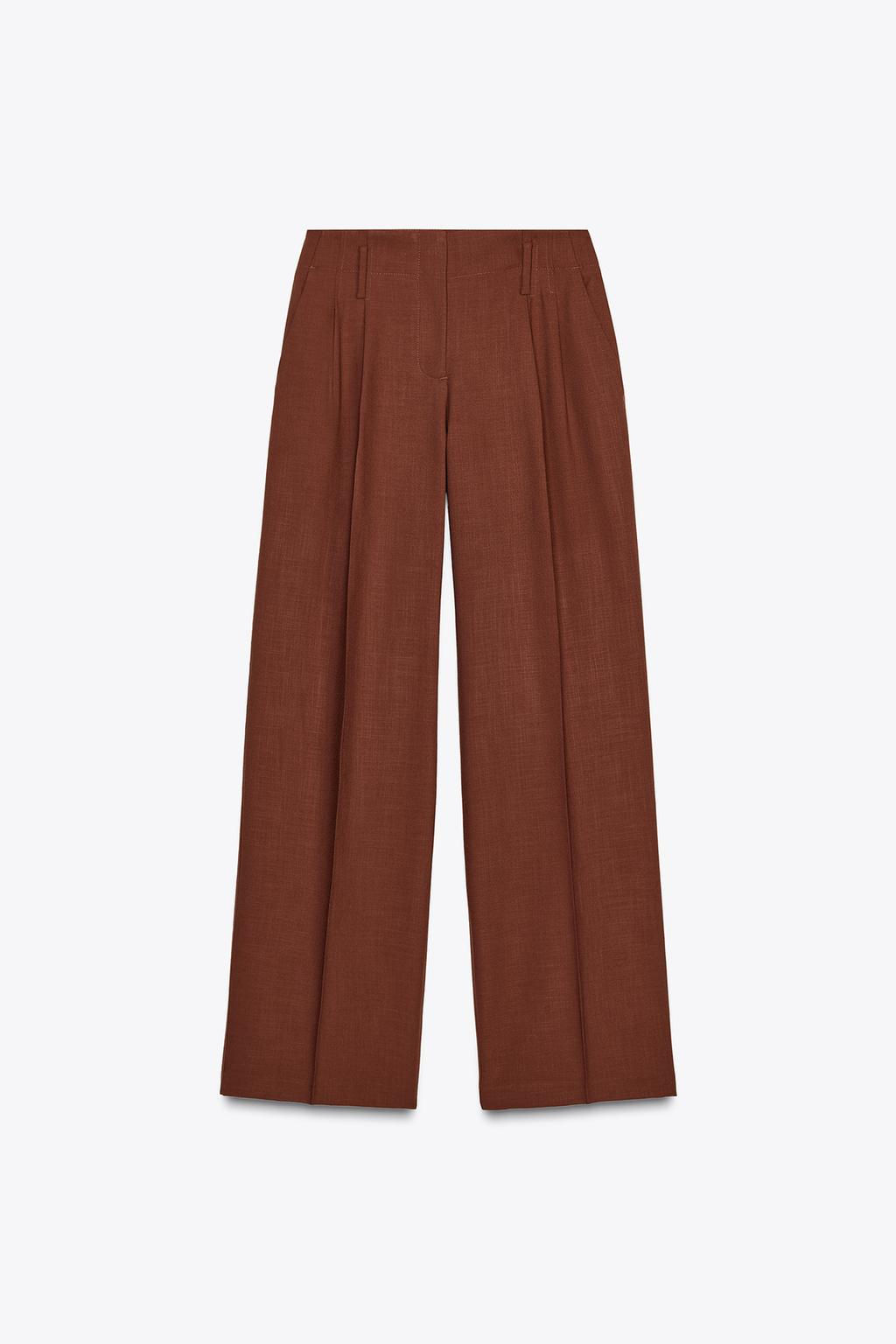 WIDE-LEG TROUSERS WITH DARTS - Zara фото 10