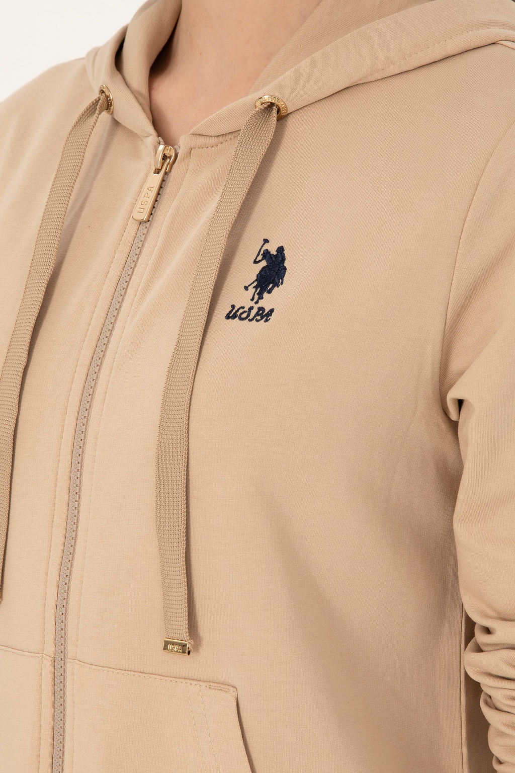 Женский свитшот песочного цвета Неожиданная скидка в корзине - U.s. polo assn фото 7