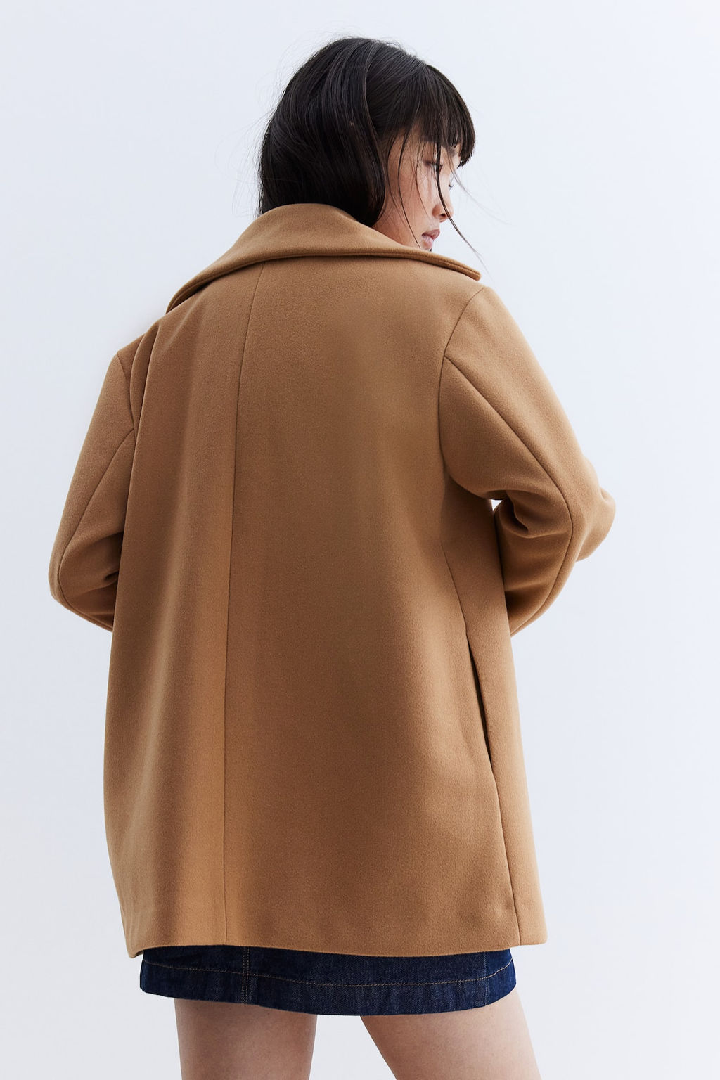 Abrigo cruzado de fieltro - H&m фото 3