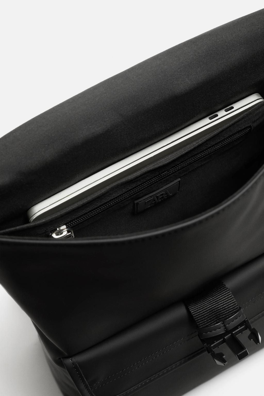 RUBBERISED BACKPACK WITH FLAP - Zara фото 8