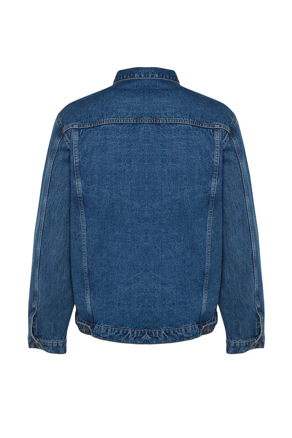 TRENDYOL MAN Orta Mavi %100 Pamuk Regular Fit Denim Kot Ceket TMNAW24CE00004 - Trendyolmilla фото 18