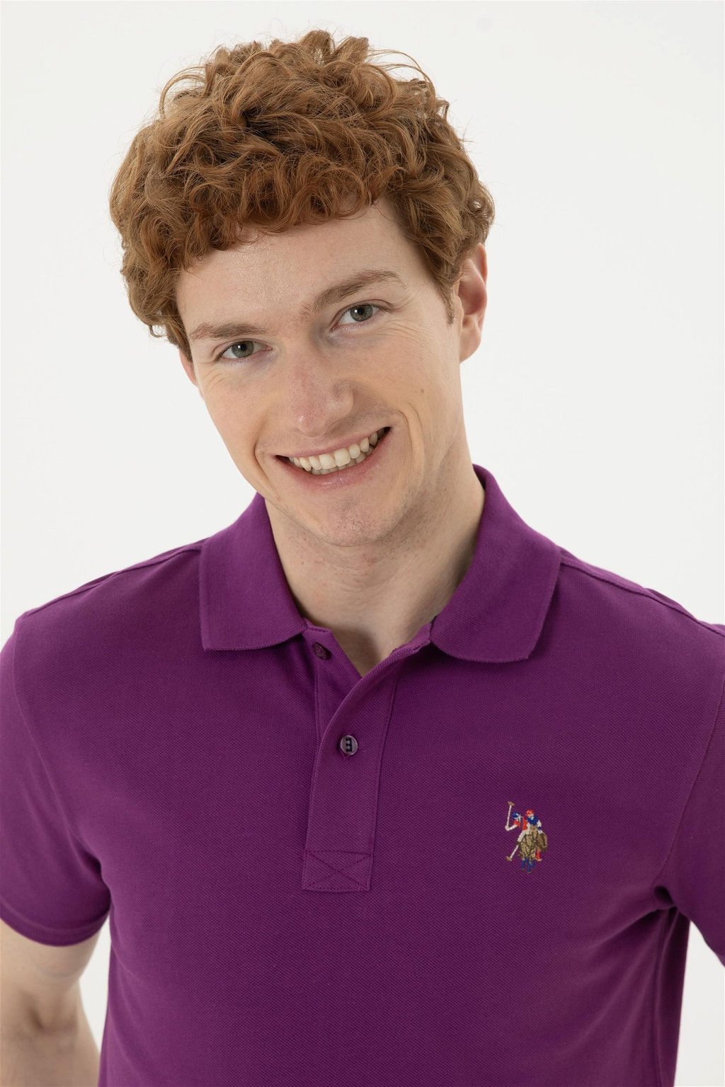 Мужская фиолетовая базовая футболка - U.s. polo assn фото 2