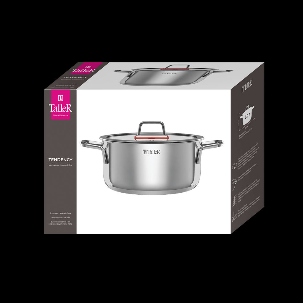 Кастрюля TalleR TR-17274 Тенденси 5,0 л  фото 7