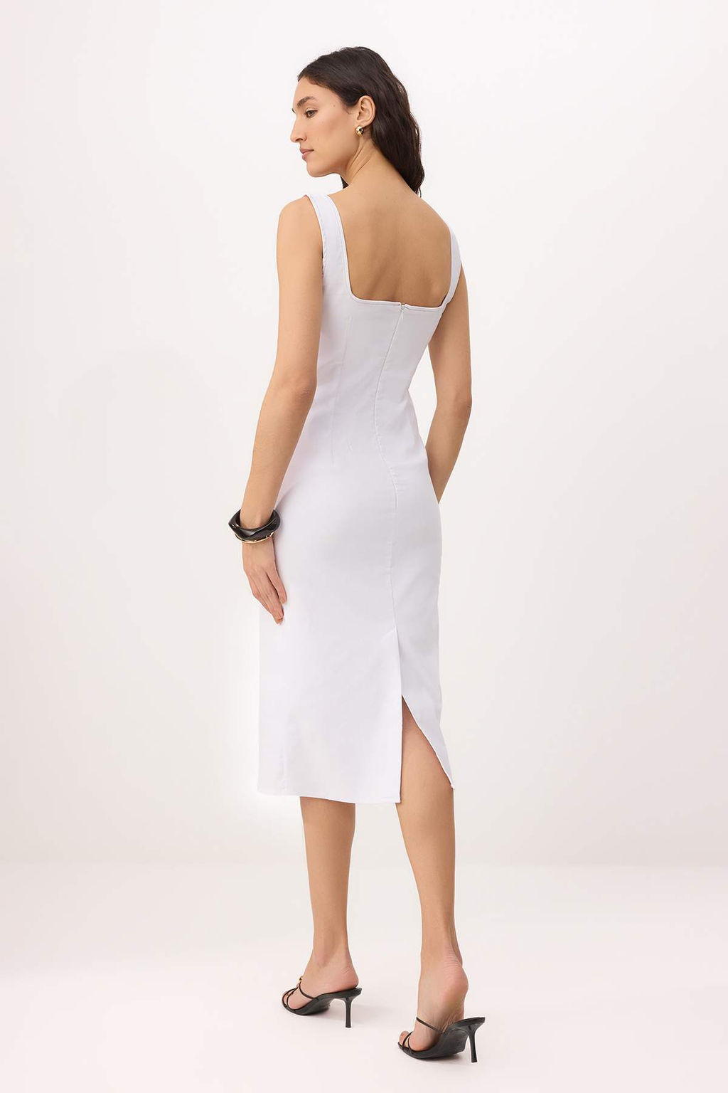 Beyaz Vucuda Oturan Kal?n Ask?l? Maxi Dokuma Elbise TWOSS26EL00415 - Trendyolmilla фото 4