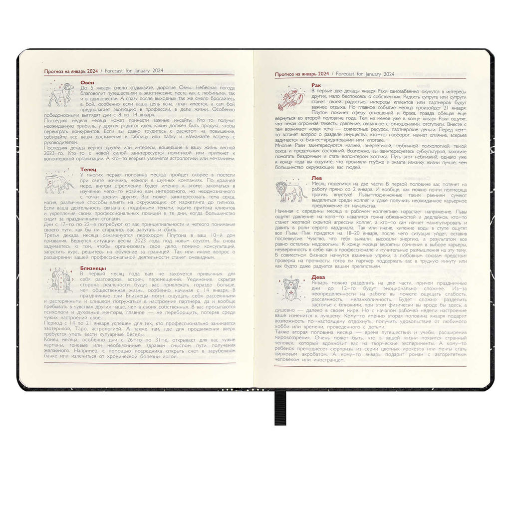 Ежедневник датированный 2024 ESCALADA, АСТРОЛОГИЧЕСКИЙ, А6+, 200 л., арт. 64243/ 20 ПЛОНЖЕ ЭКСТРА МЕТТАЛИК ЧЁРНЫЙ  фото 11