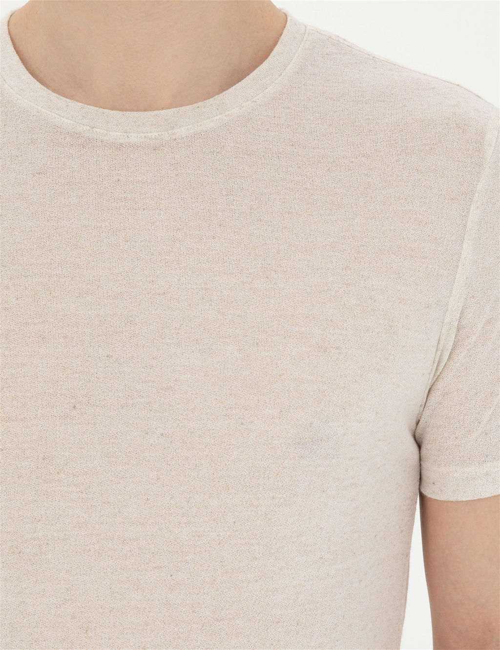 Bej Slim Fit Basic Ti__rt - Pierre cardin фото 7