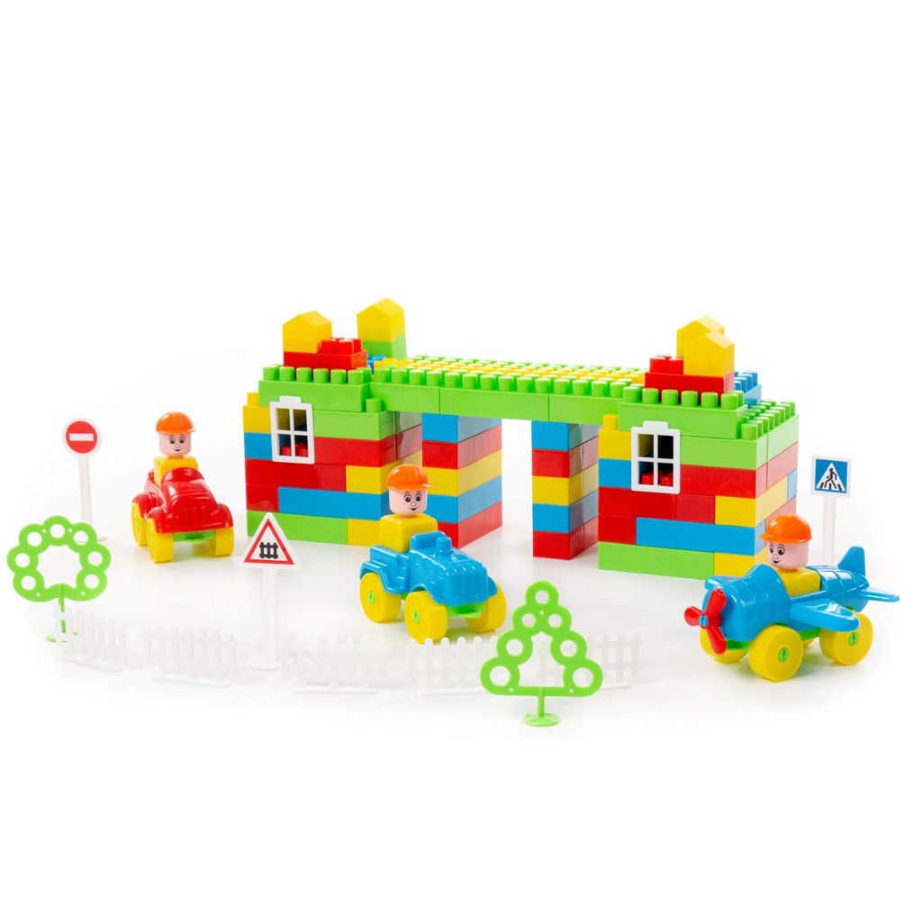 Конструктор Строитель (348 элементов) (в пакете) - Полесье фото 5