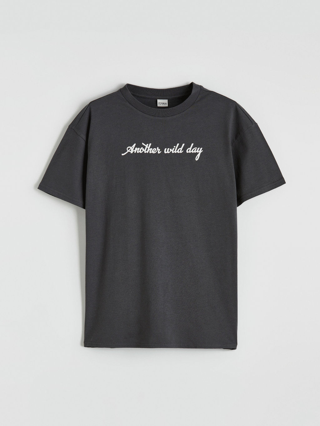 Bisiklet Yaka Erkek ?ocuk Bask?l? Ti??rt