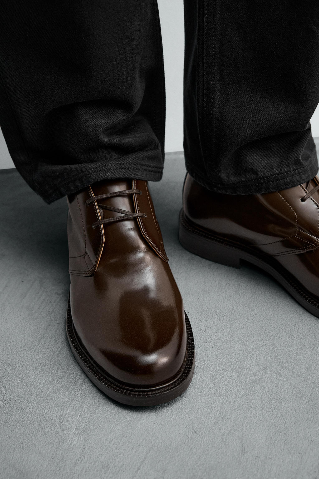 GLOSSY LEATHER BOOTS - Zara фото 7