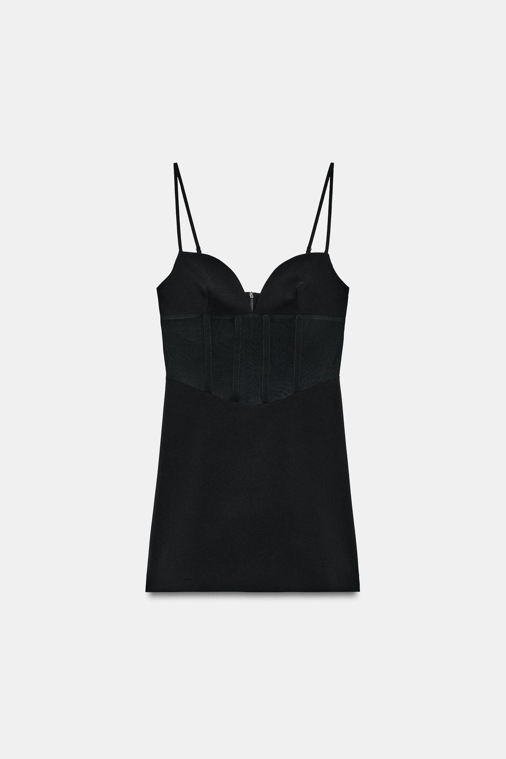 VESTIDO CORSETERO COMBINADO / Negro - Zara фото 6