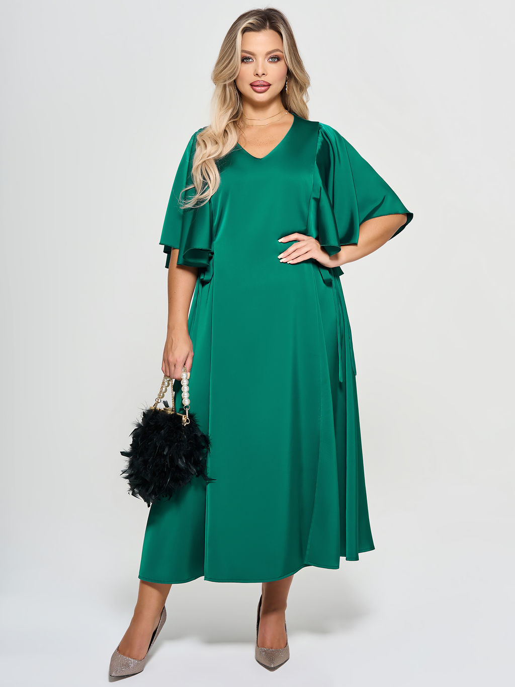 Платье 0375-1с зеленый