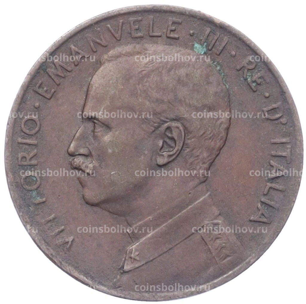 Монета 2 чентезимо 1915 года Италия