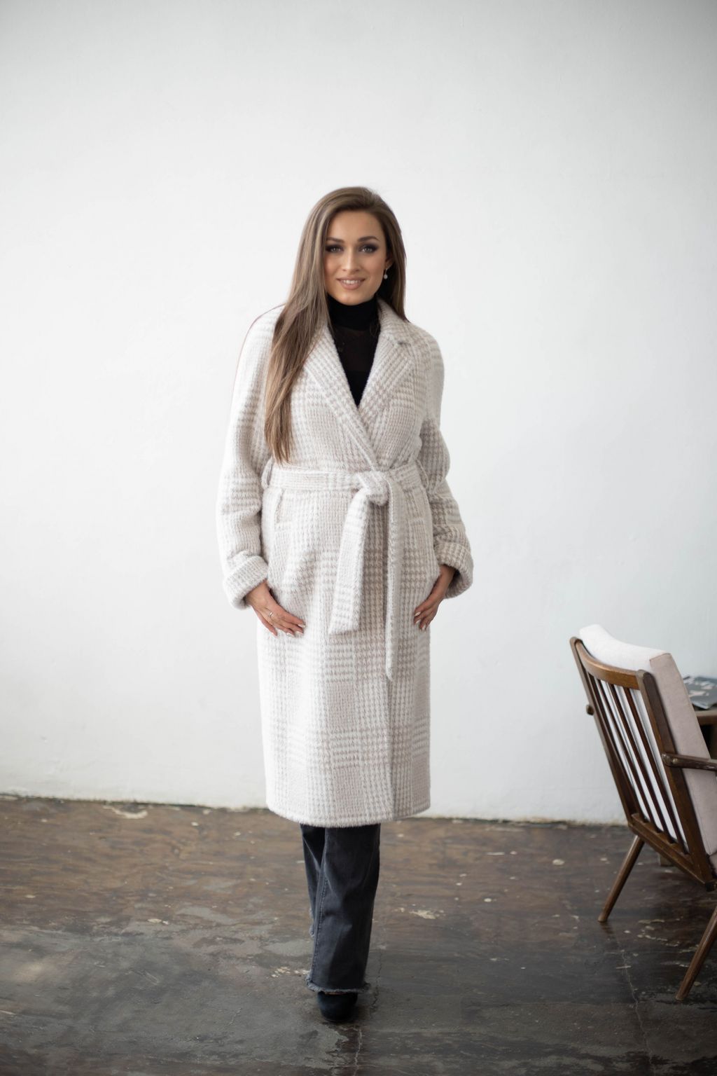 Пальто женское демисезонное 22555 (синий) - Kankan фото 12