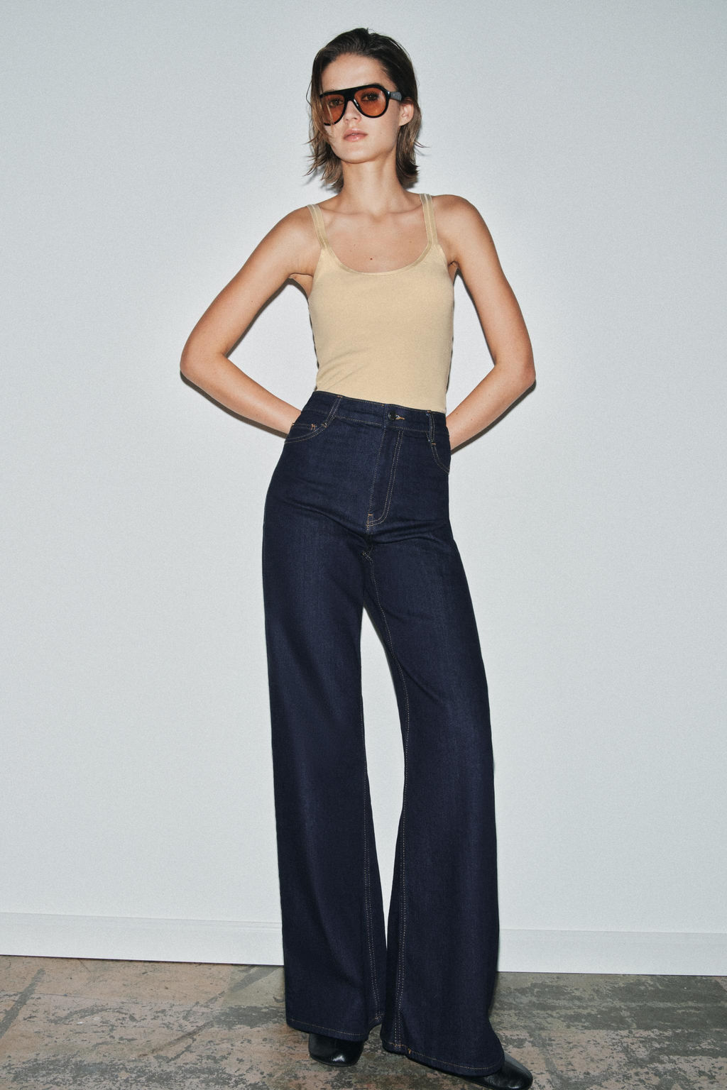 ZW COLLECTION WIDE-LEG HIGH-WAIST JEANS - Zara фото 10