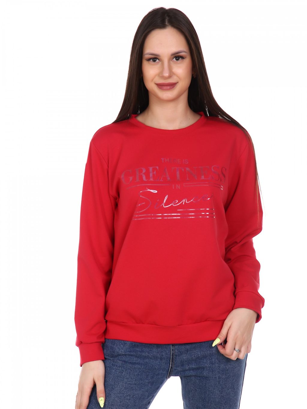 Б0776 Джемпер женский футер-лайкра оливковый - АстраТекстиль фото 5