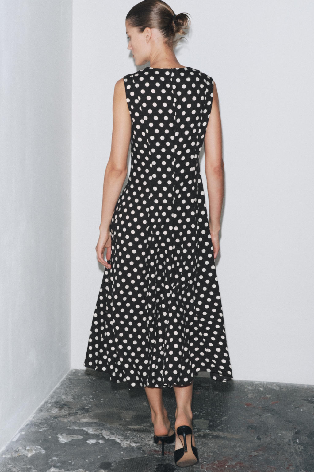 ZW COLLECTION POLKA DOT MIDI DRESS - Zara фото 21