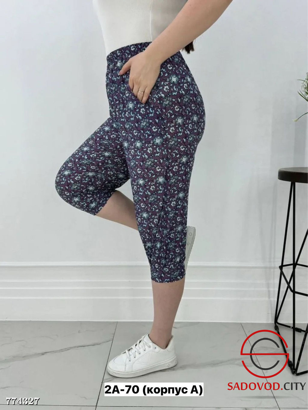 Женские бриджи в цветочек - Bruno фото 5