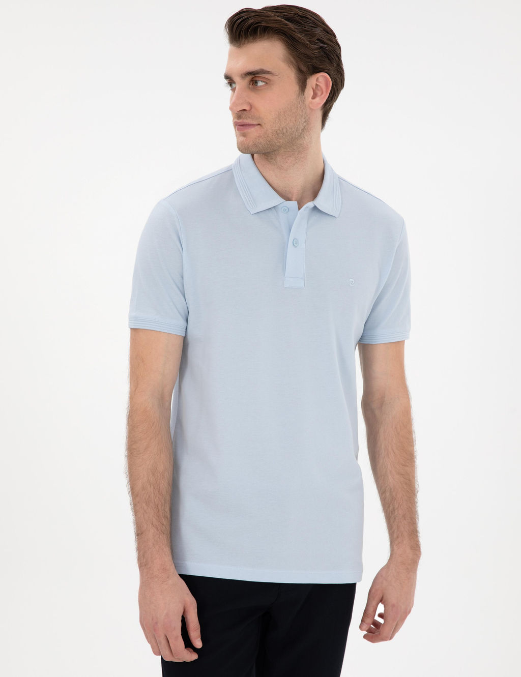 A__k Mavi Slim Fit K_vr_lmaz Polo Yaka Basic Ti__rt - Pierre cardin фото 3